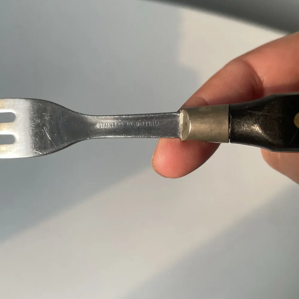 Granny's Fork by Imperial Stainless Steel Black USA Made 3 Tines 7.5' Utensil